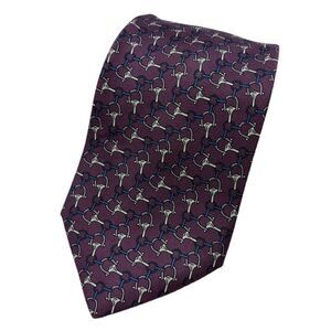 Bert Pulitzer Purple Tie Links Silk Necktie USA